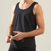 فانيلة رجالية قطنية بدون أكمام بياقة دائرية