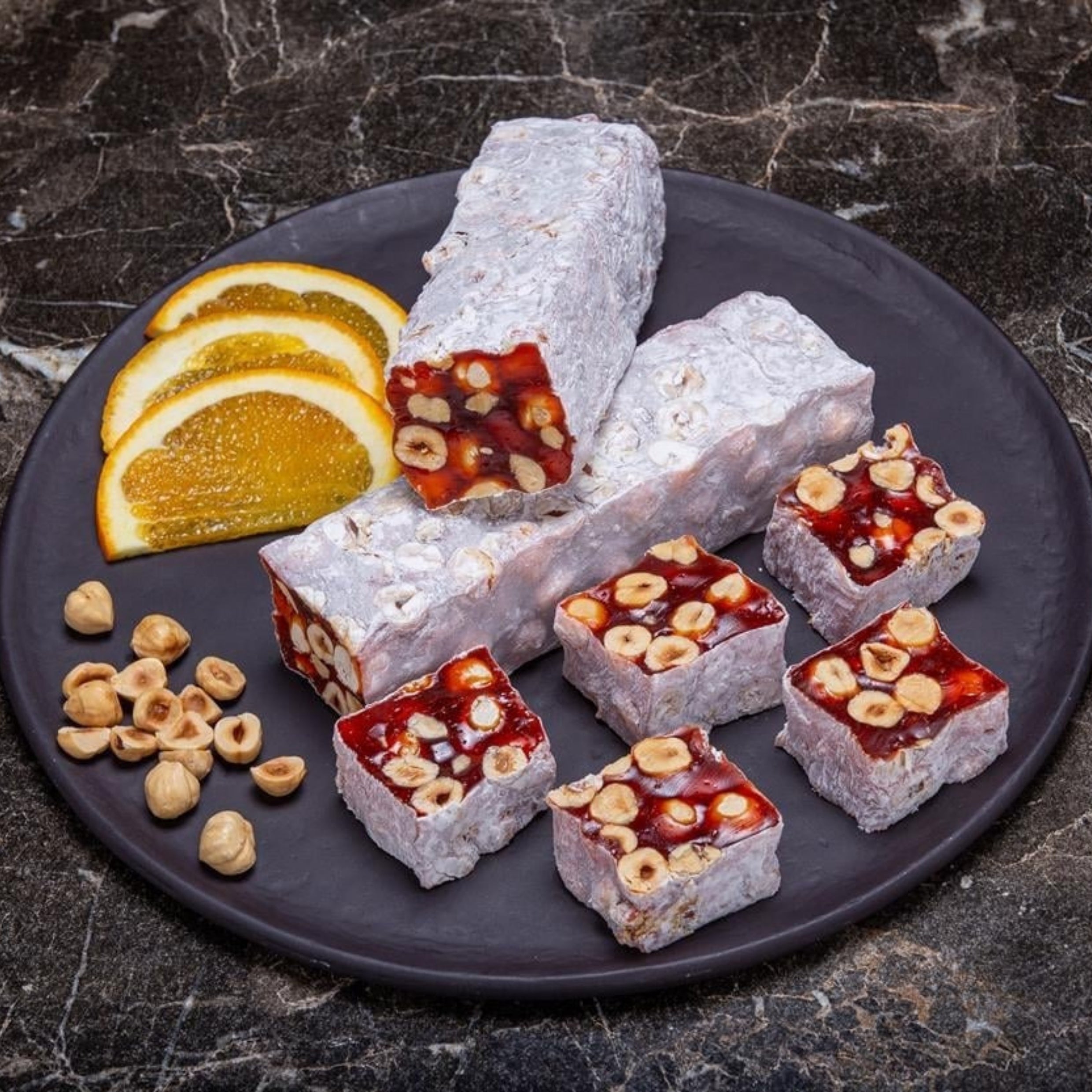 حلقوم تركي بنكهات متنوعة ومكسرات مختارة من حافظ مصطفى