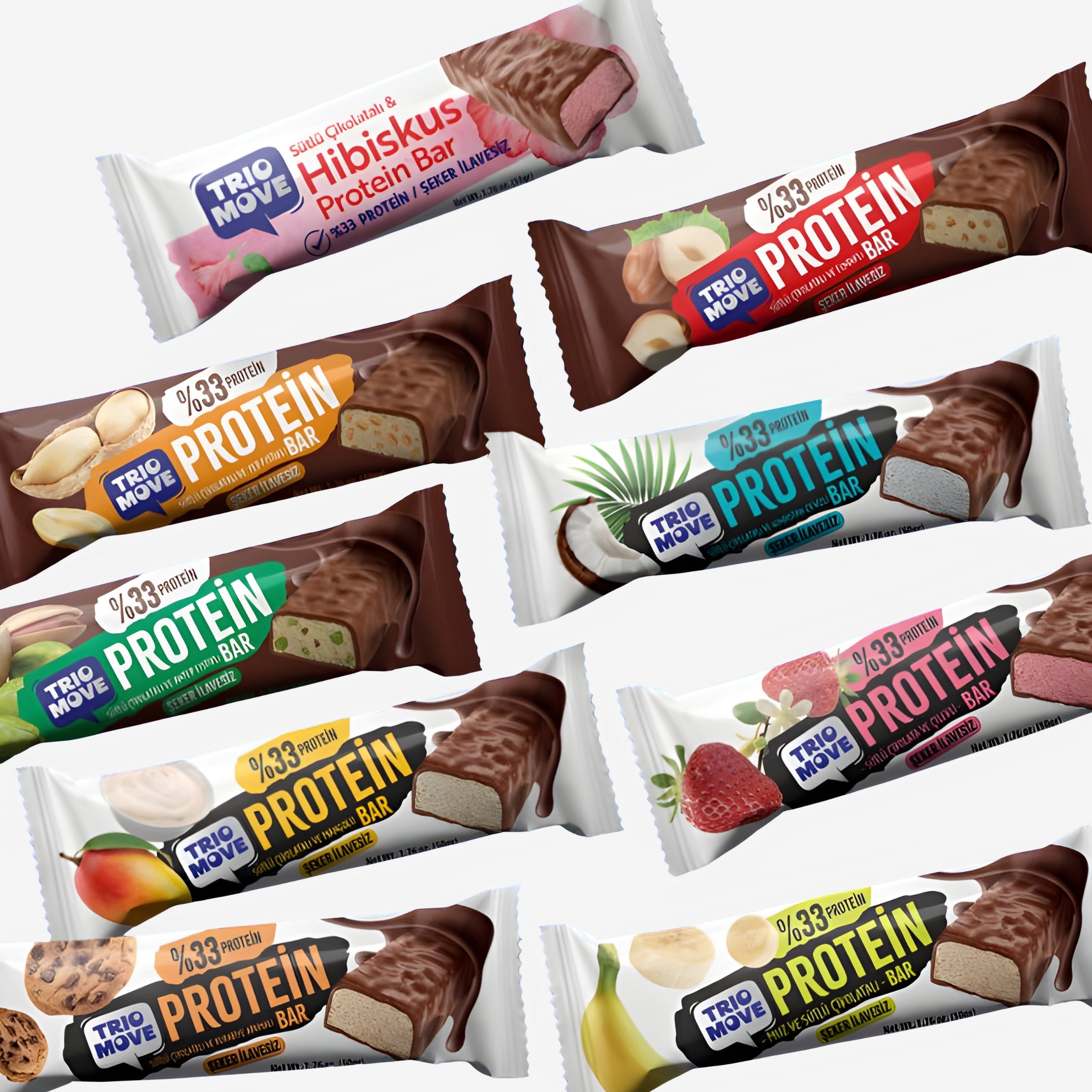 9 قطع منوعة بنكهة الشوكولاتة بنسبة 33٪ بروتين