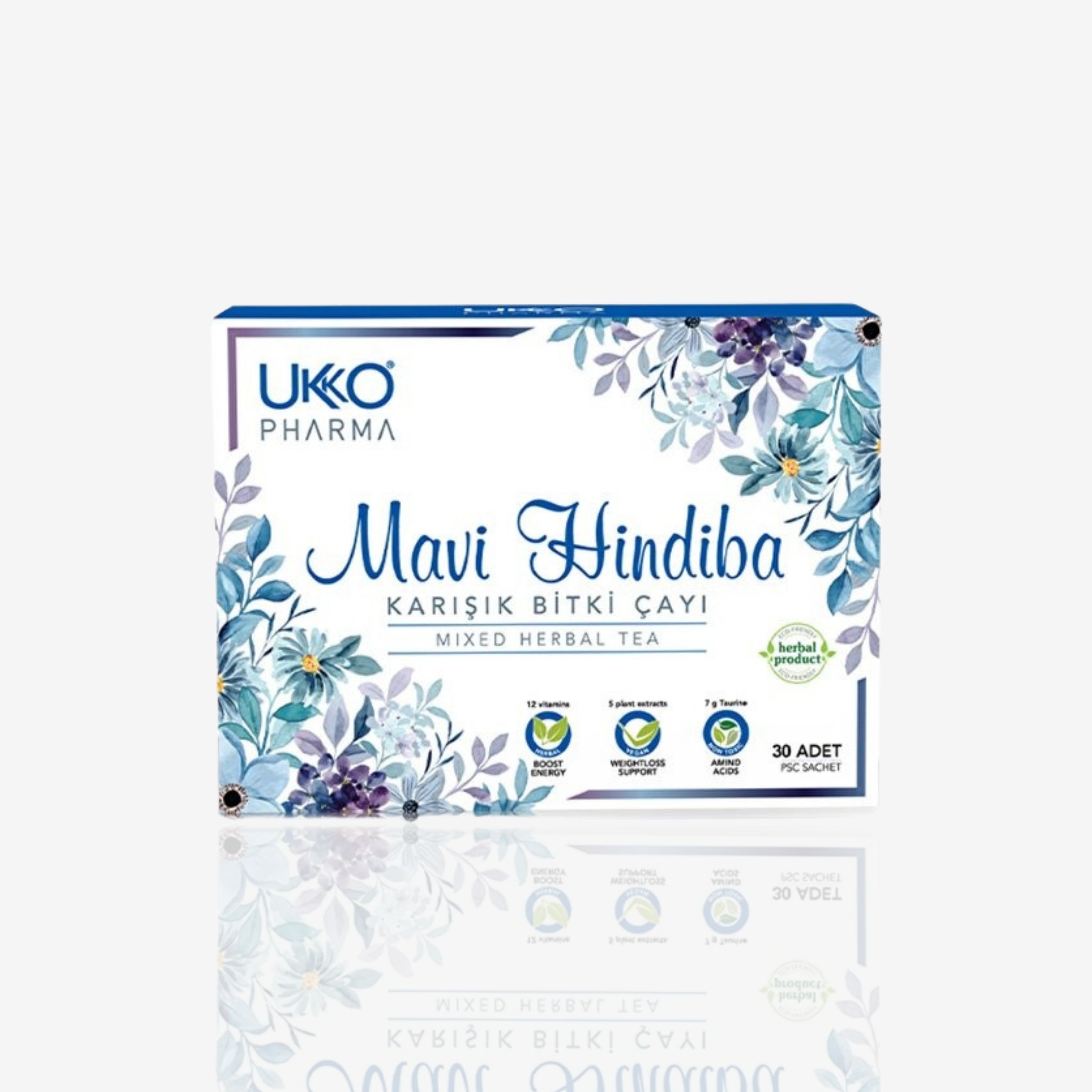 شاي الهندباء الزرقاء للتنحيف بالأعشاب المختلطة