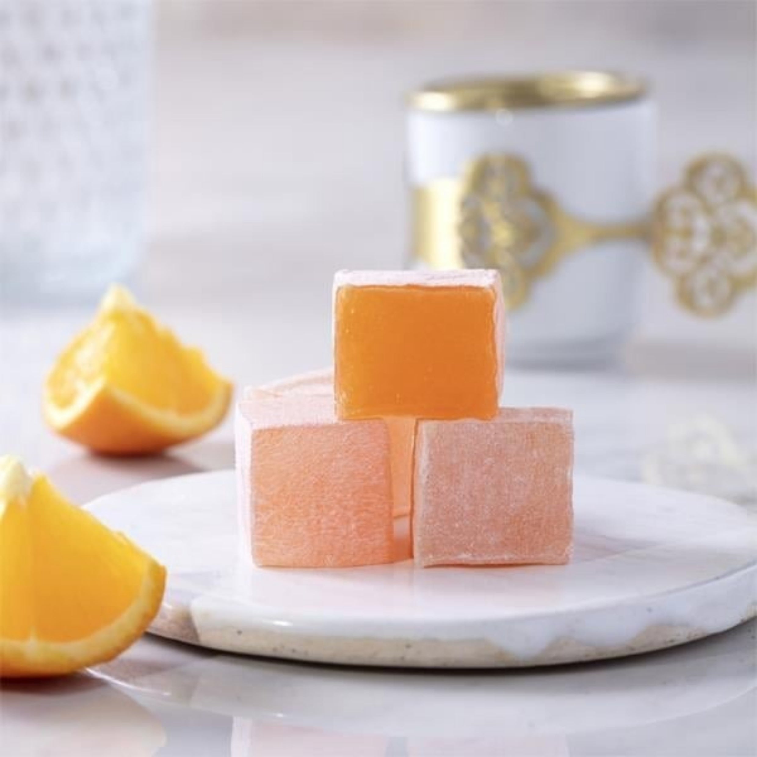 Turkish delight stuffed with hazelnut paste and topped with pistachios 500g - Şikarçı Cevır Erol