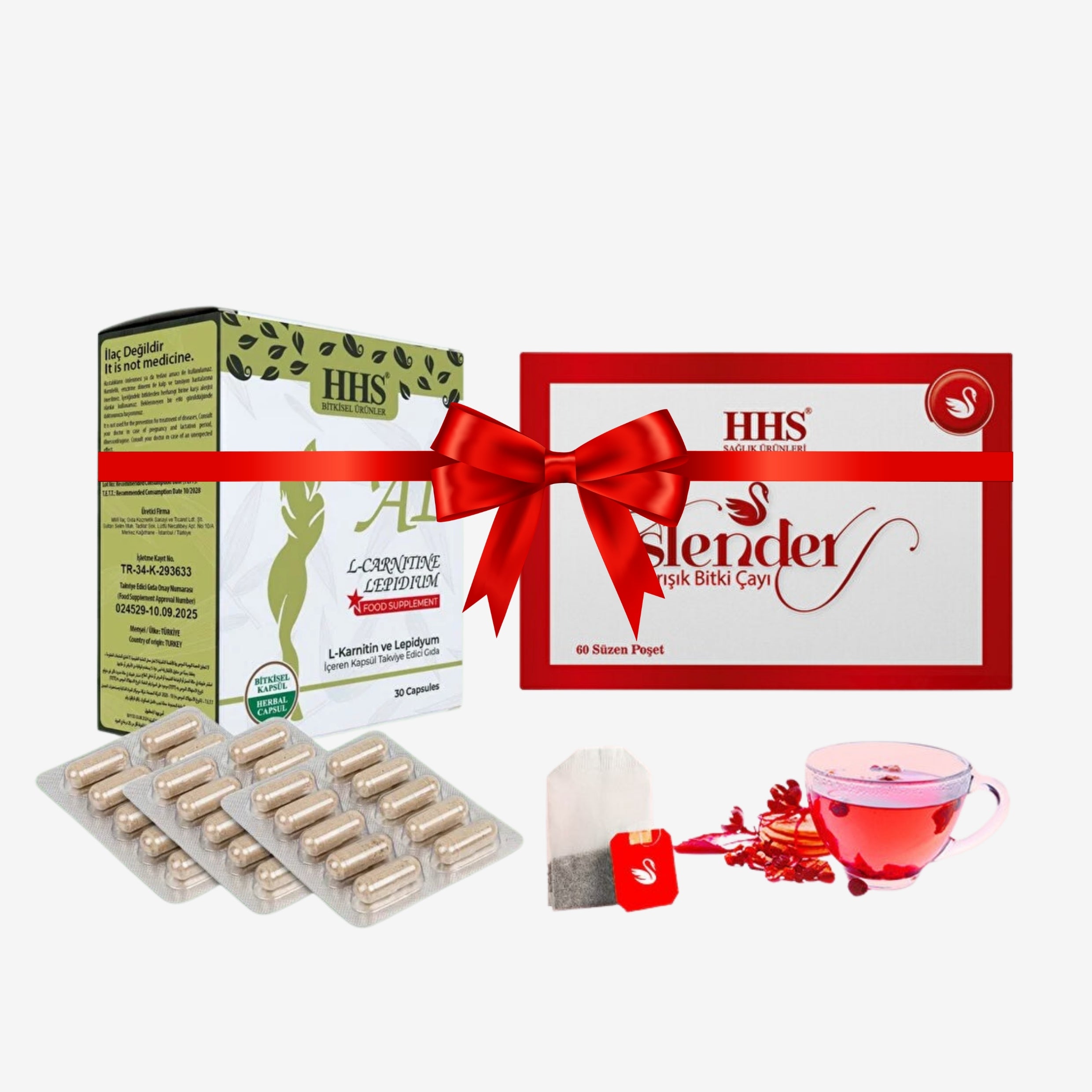 باكج التنحيف المتكامل HHS – شاي الأعشاب + كبسولات التنحيف A1 HHS SAGLIK