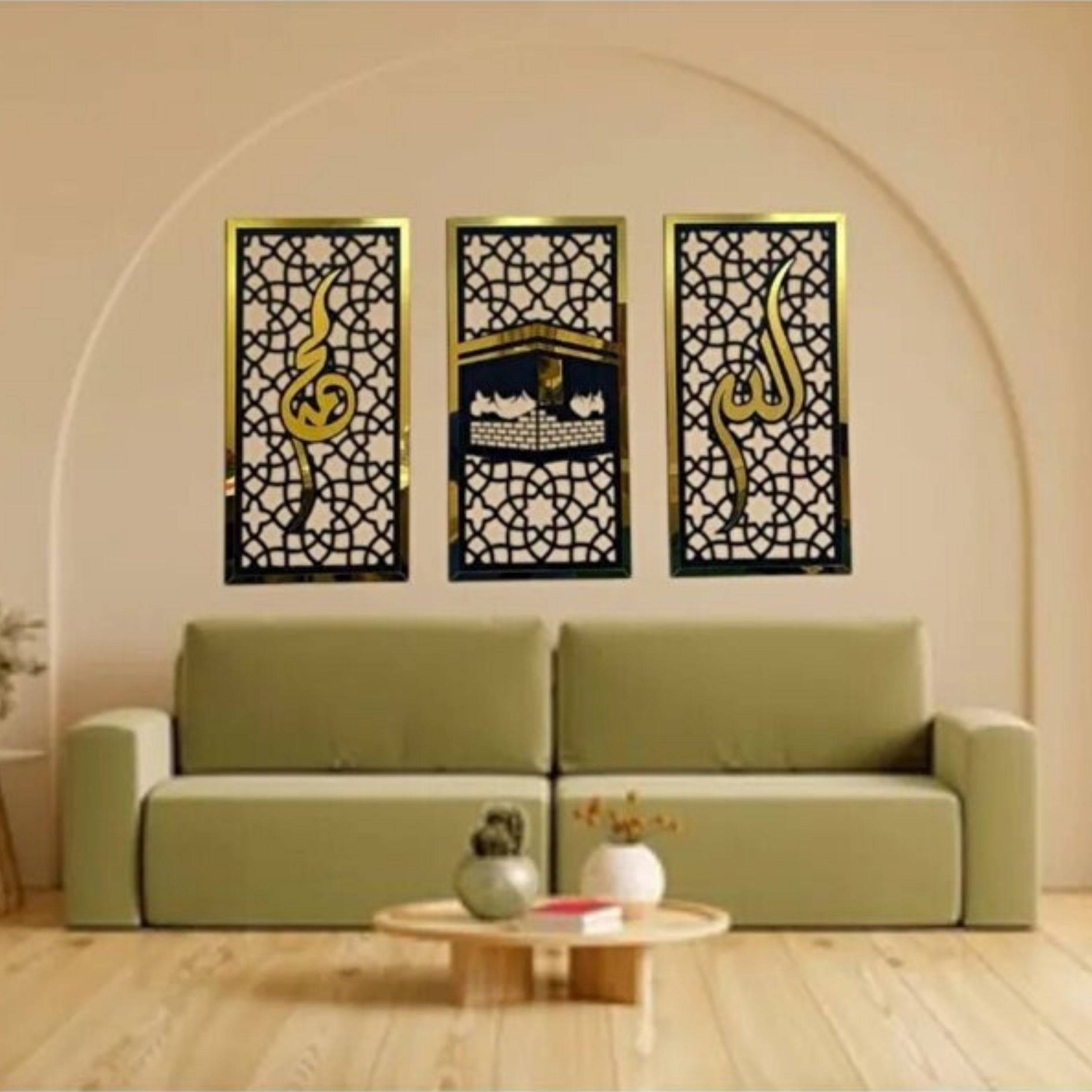لوحة جدارية ثلاثية بنقوش خاصة EvimHobi