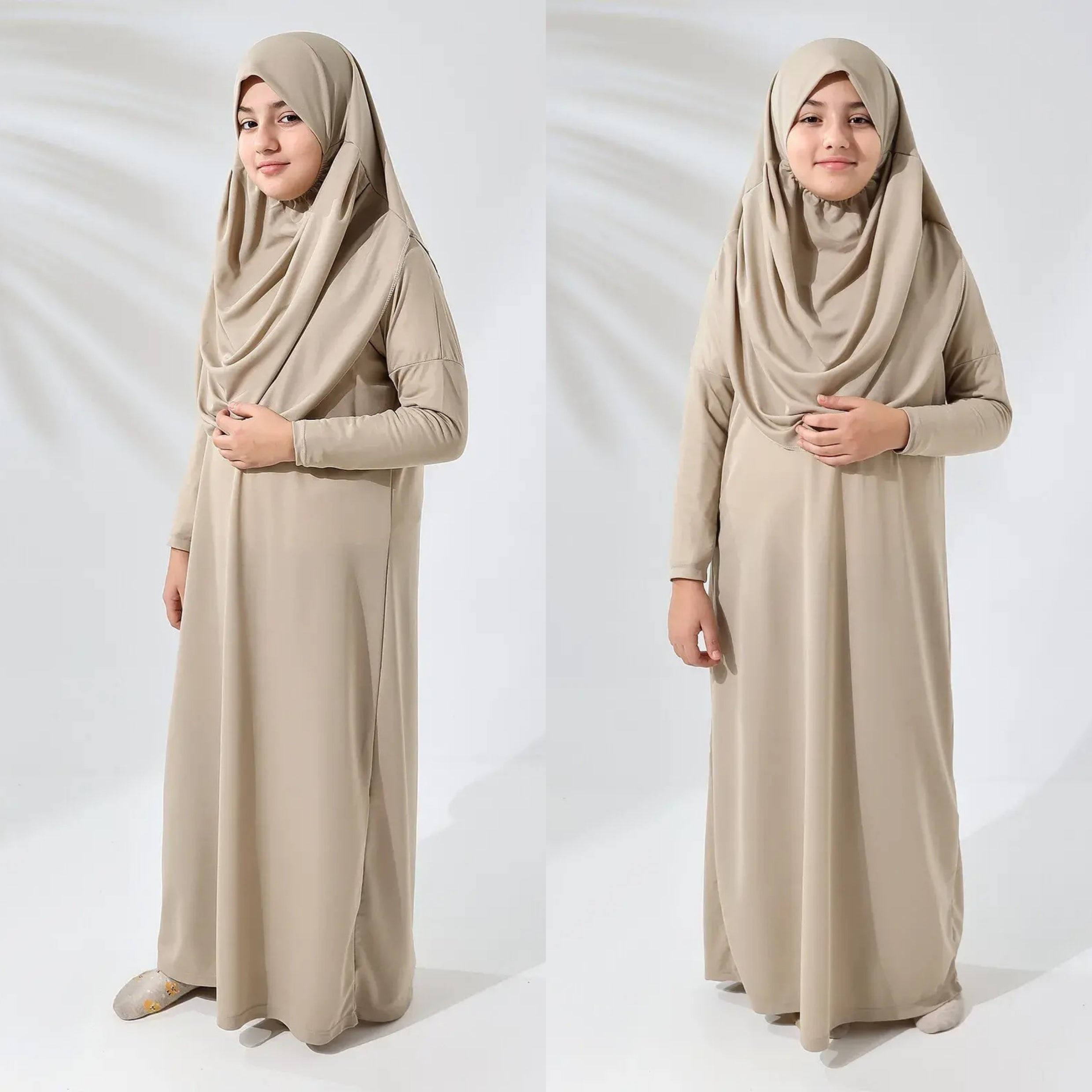 لباس صلاة للأطفال بقطعة واحدة مع غطاء رأس ihvan