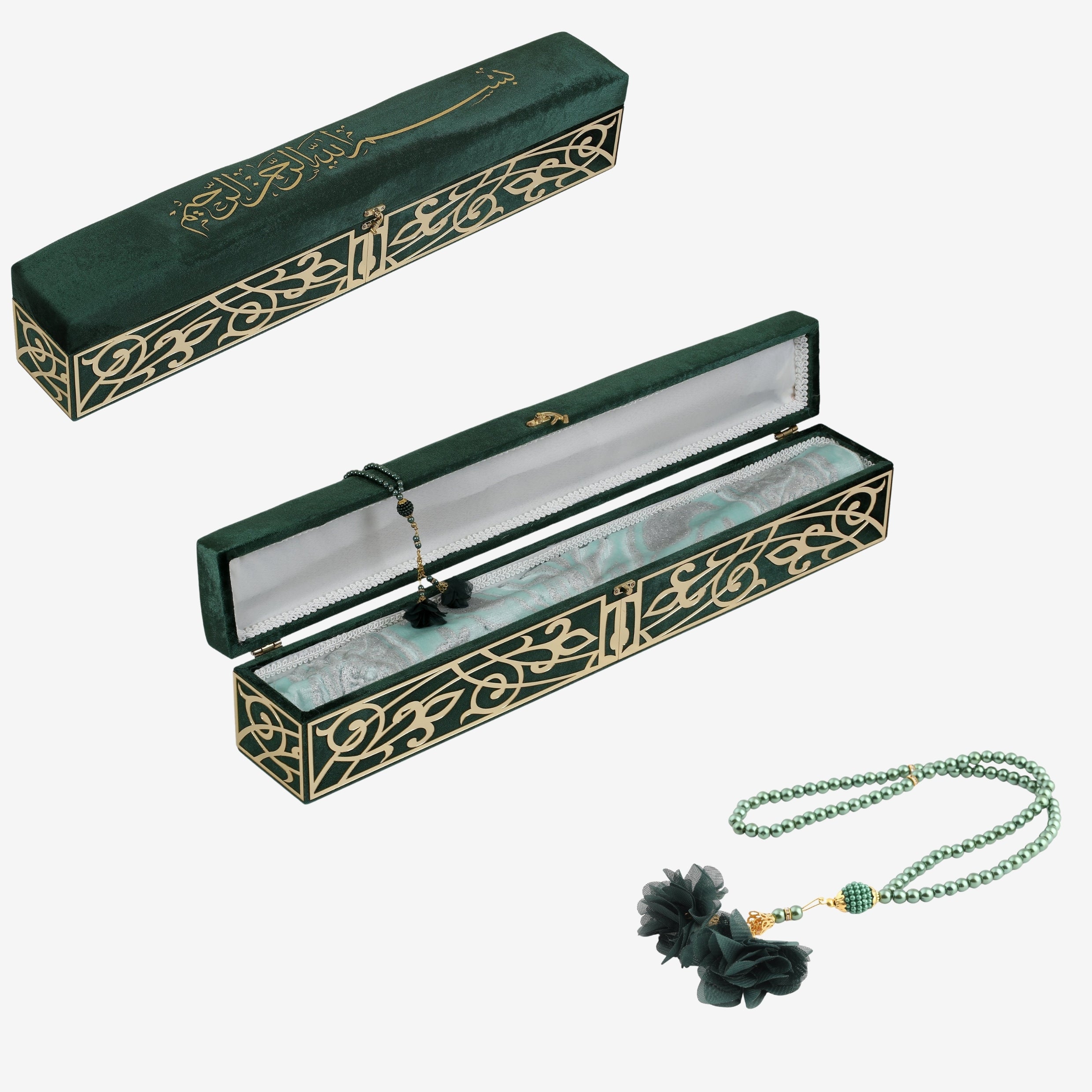 طقم فاخر مخملي من قطعتين مع واجهة بليكسي ensarhac