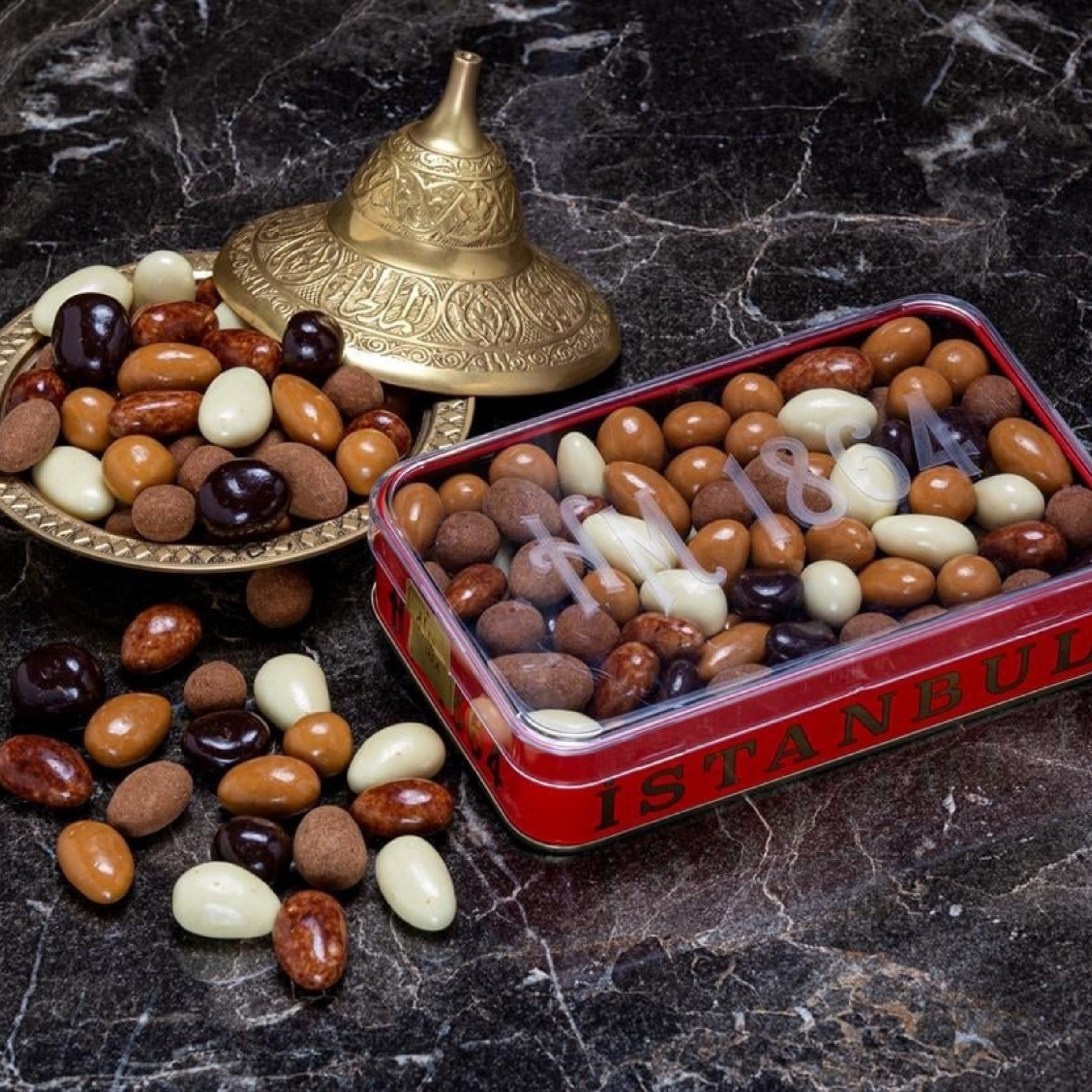 Hafiz Mustafa Assorted Dragee - Large Metal Box Packaging 300g