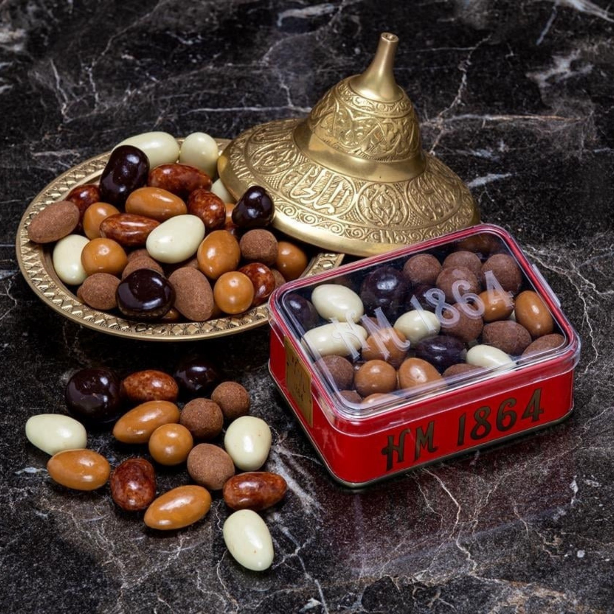 Hafiz Mustafa Assorted Dragee - Large Metal Box Packaging 300g