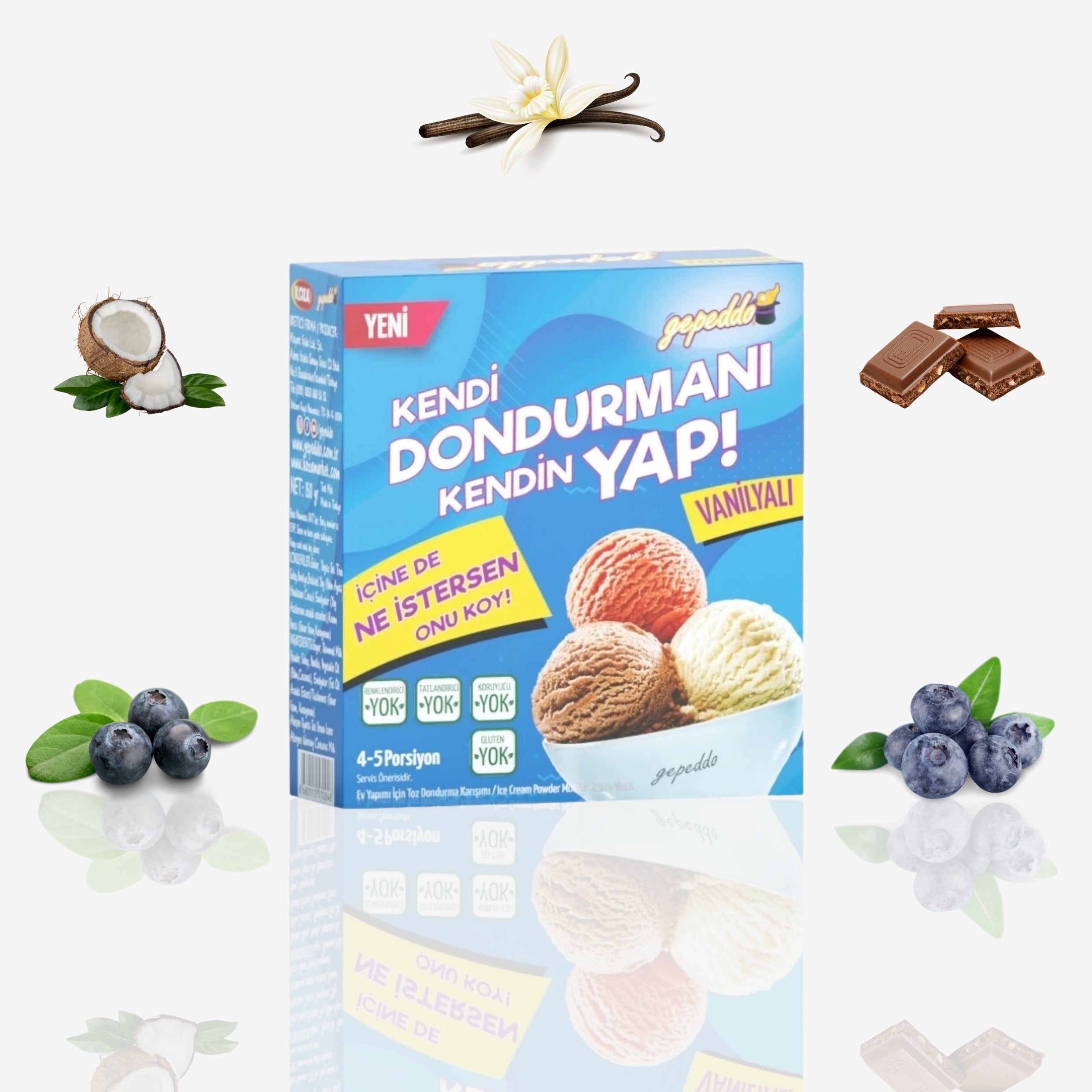 Homemade ice cream with a rich flavor and creamy texture from GEPEDDO