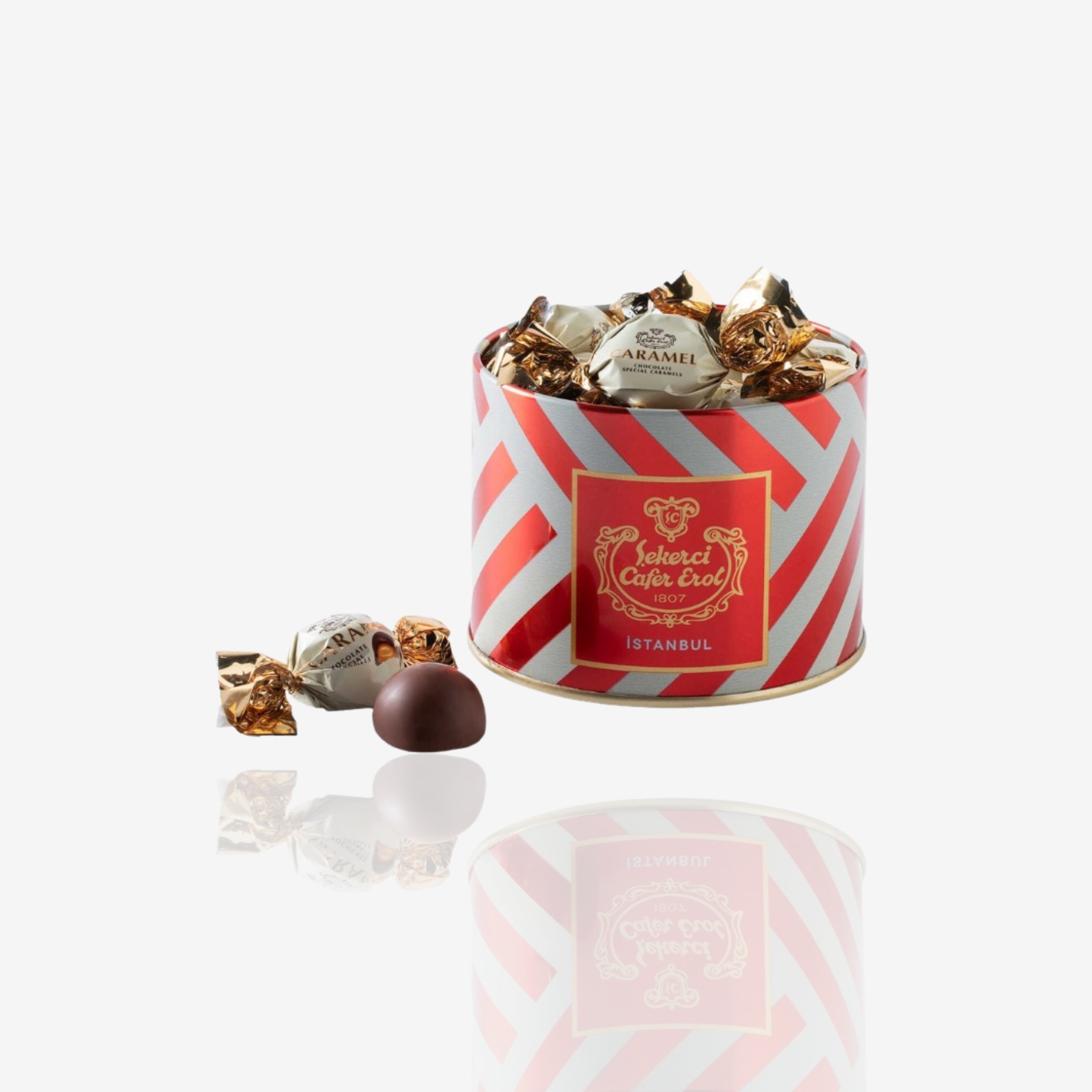 شوكولاتة كراميل فاخرة بعلبة قصدير - 200 غرام من شيكرجي جافر إيرول