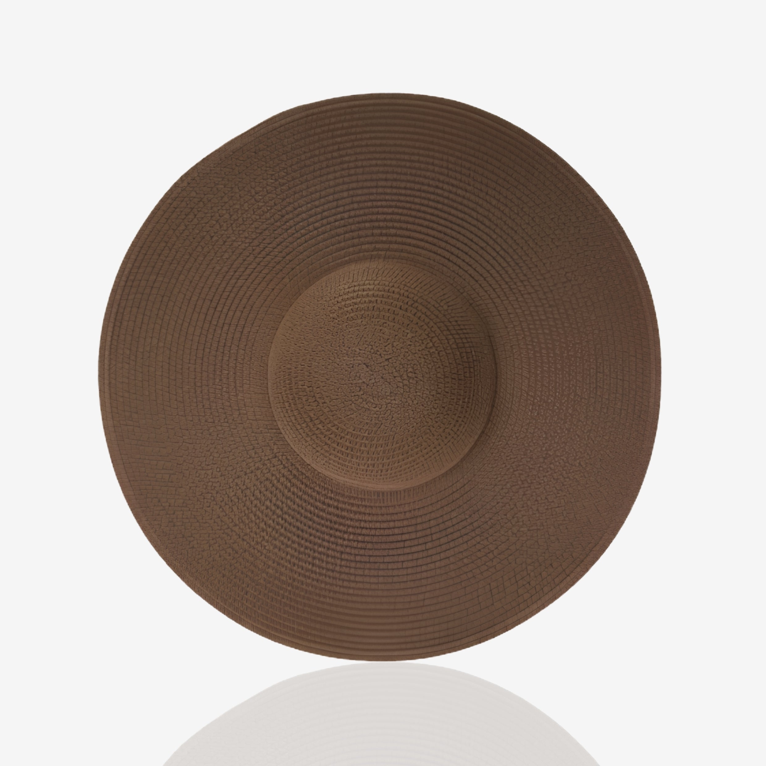 Women's Straw Hat - Ecru Stripe Design