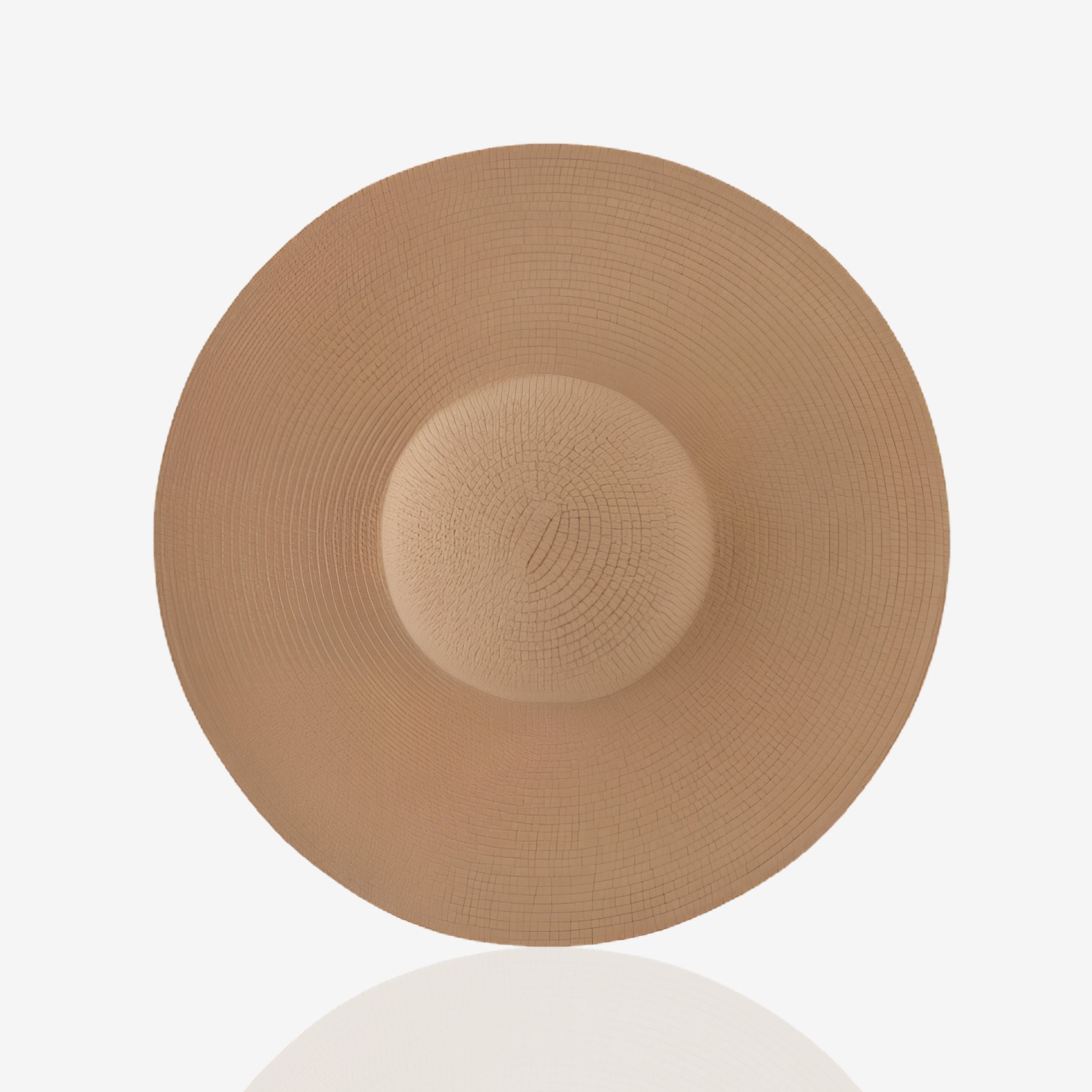 Women's Straw Hat - Ecru Stripe Design