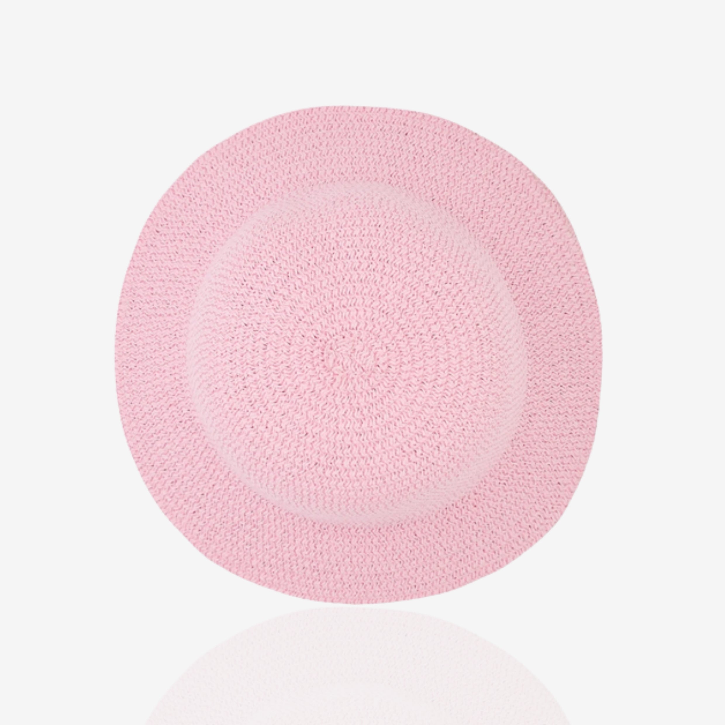Women's Straw Hat - Ecru Stripe Design