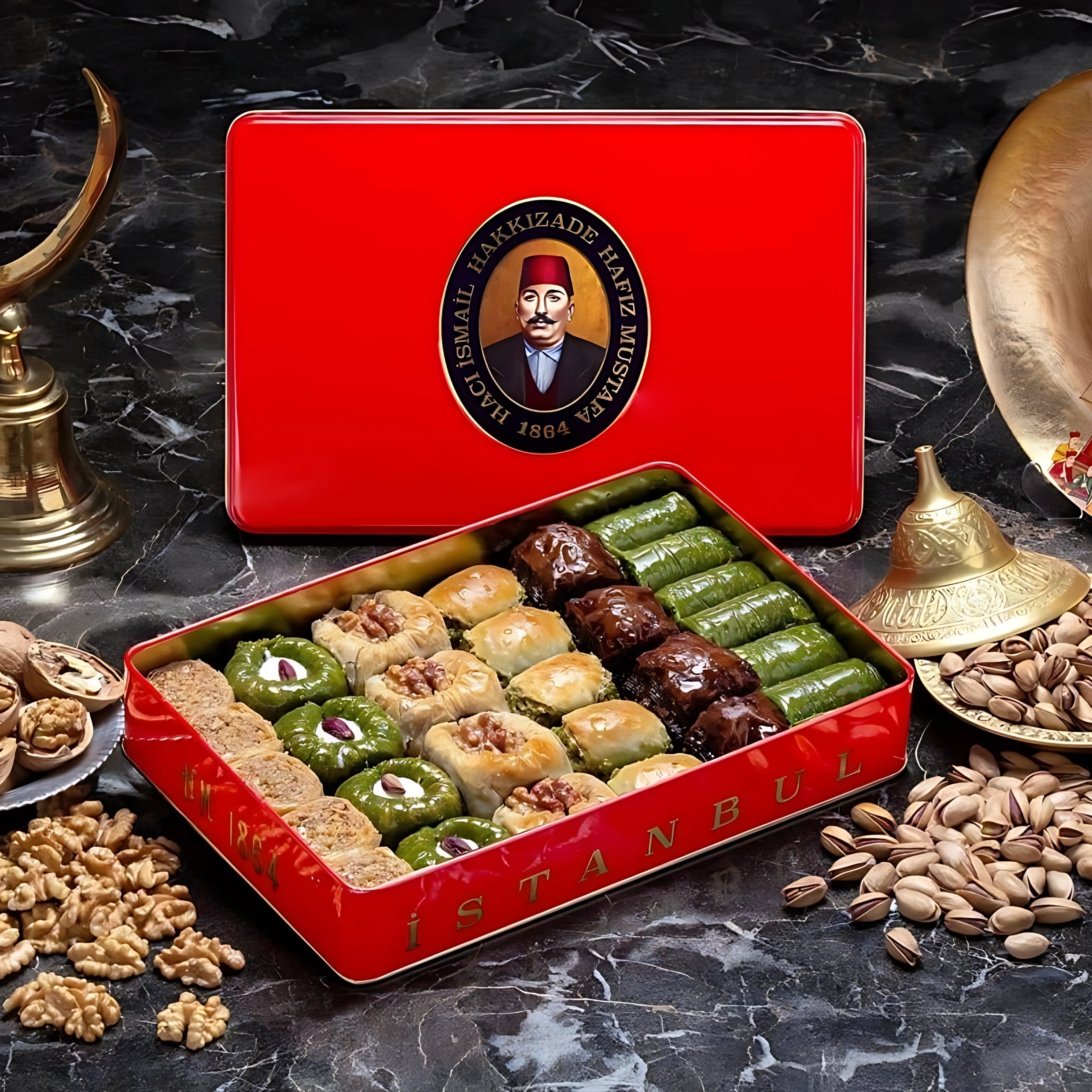 Assorted Baklava with Pistachios and Walnuts - Hafez Mustafa