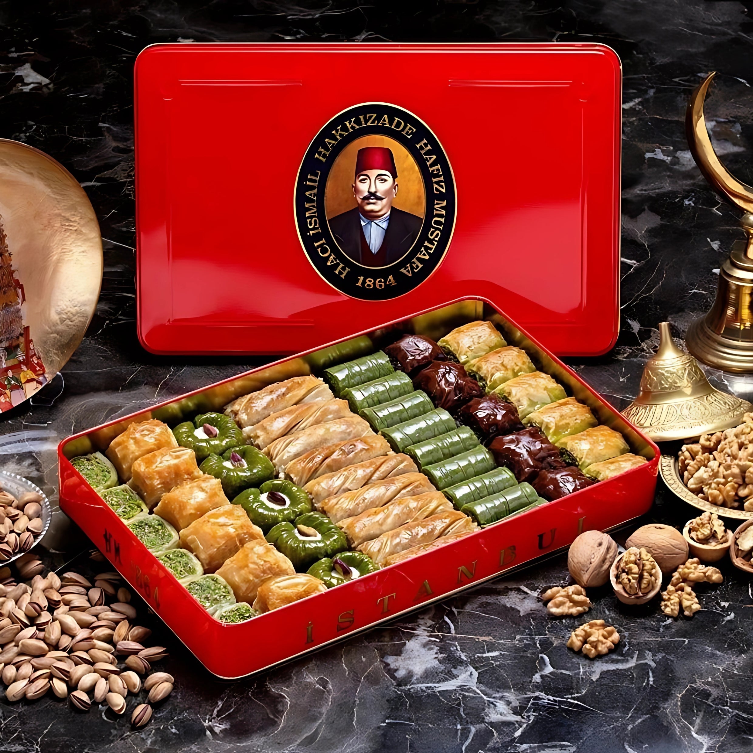 Assorted Baklava with Pistachios and Walnuts - Hafez Mustafa