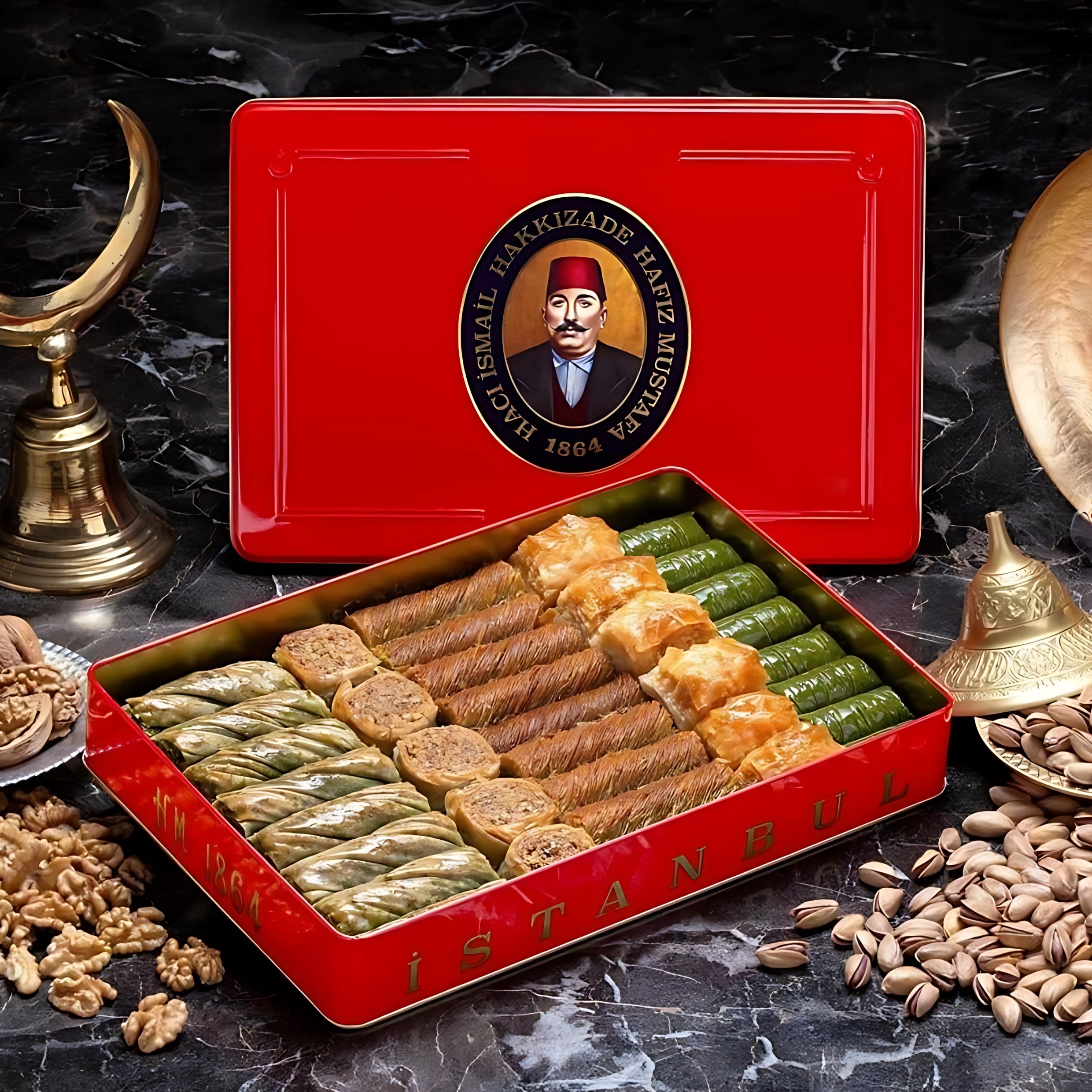 Assorted Baklava with Pistachios and Walnuts - Hafez Mustafa