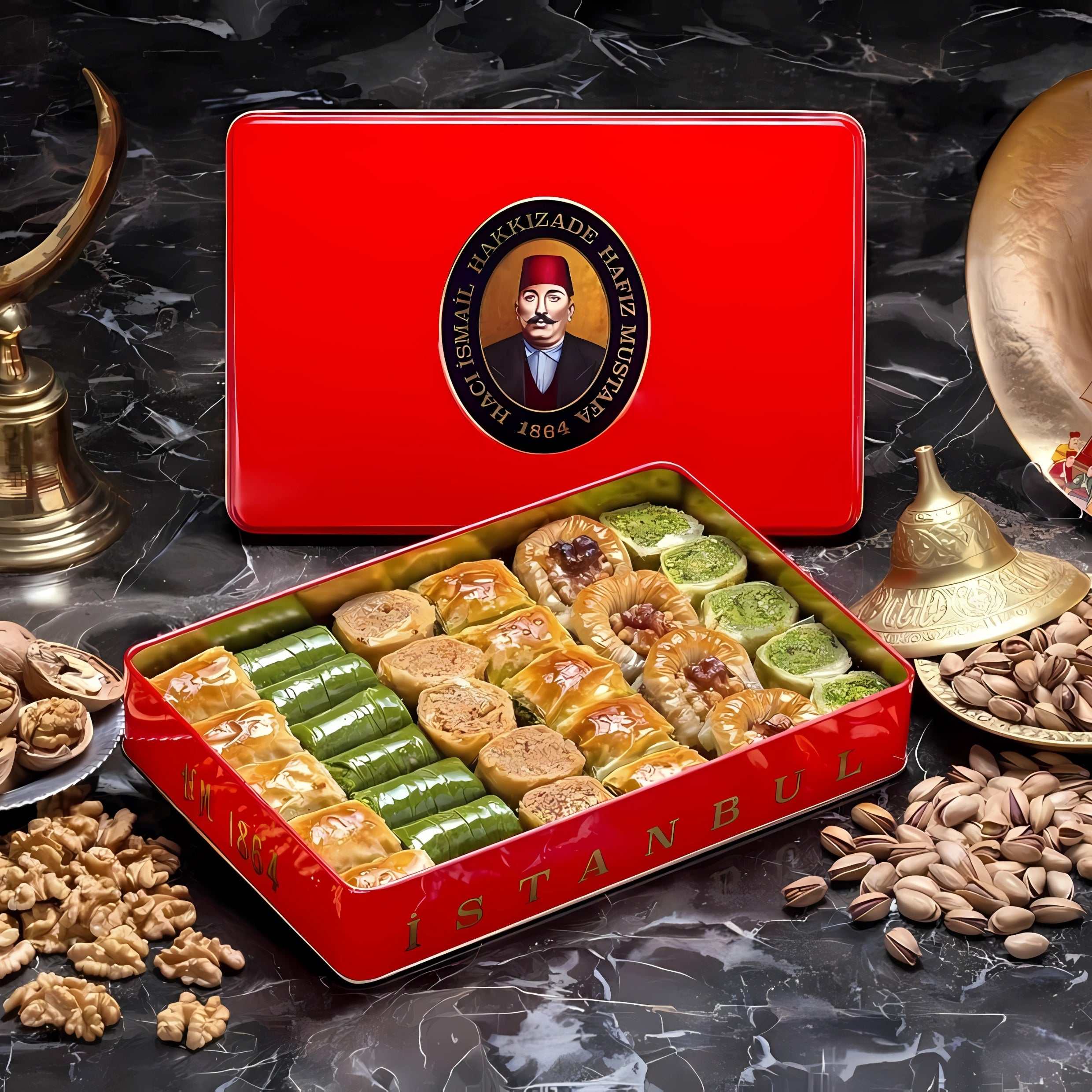 Assorted Baklava with Pistachios and Walnuts - Hafez Mustafa