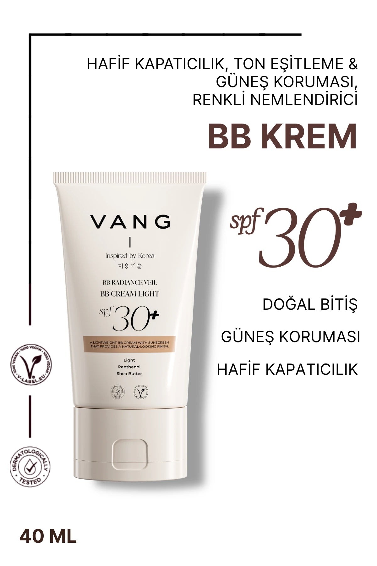 كريم بي بي فاتح SPF 30+ من فانغ - 40 مل - صورة 1