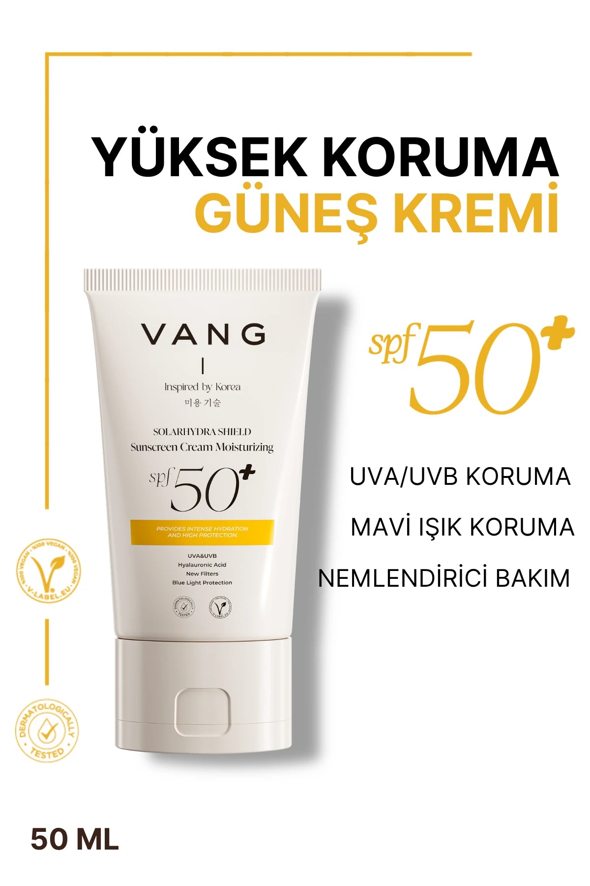 واقي الشمس المرطب SPF 50+ من فانغ - 50 مل - صورة 1