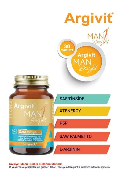 أرجيفيت Man Bright للرجال - عبوة 30 قرصًا