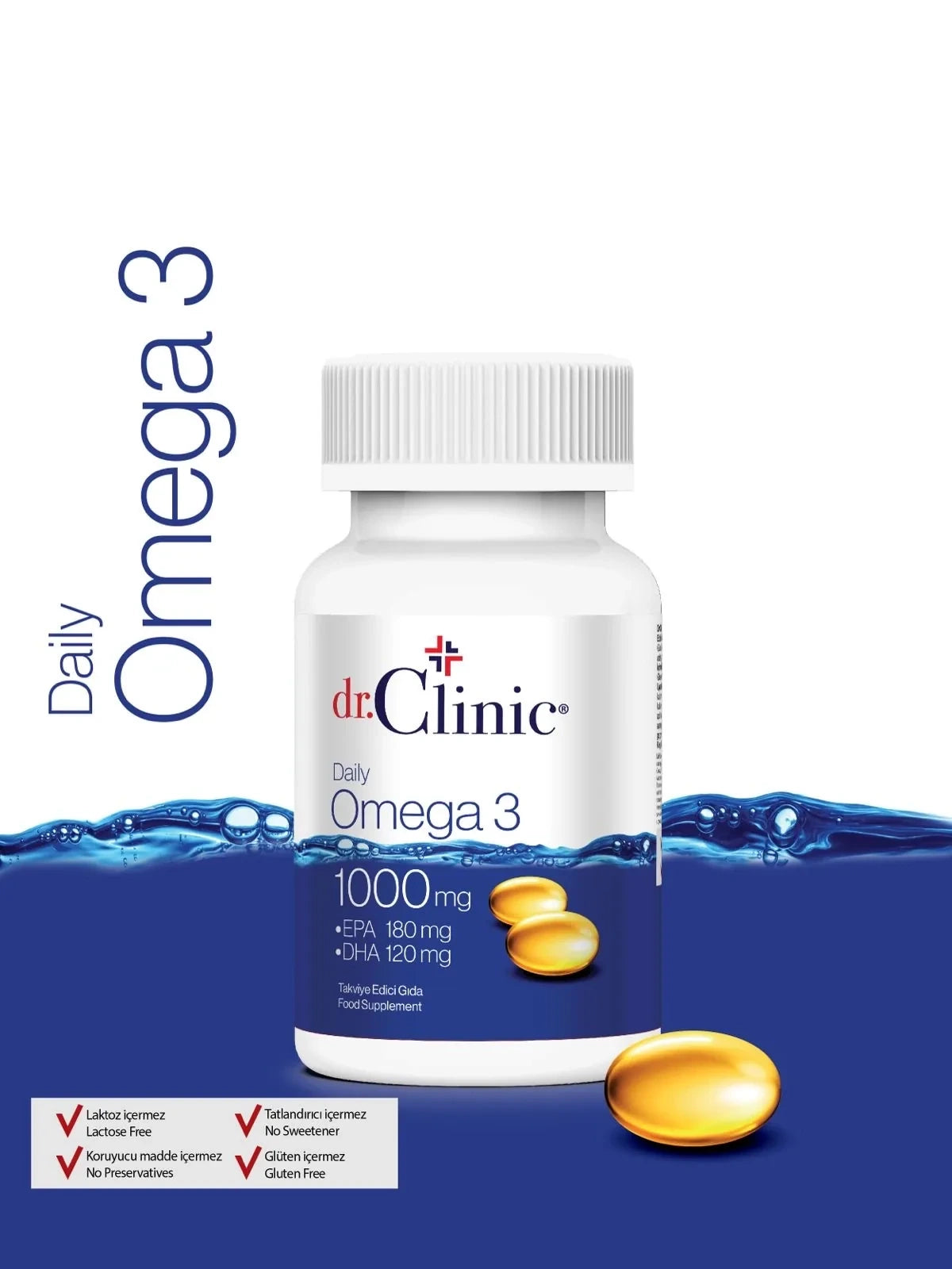 أوميغا 3 Daily من Dr.Clinic - 30 كبسولة رخوة - صورة العبوة