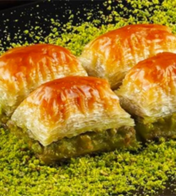 Classic Pistachio Baklava - The original taste, just the way you like it, with golden layers and a coarse pistachio filling.
