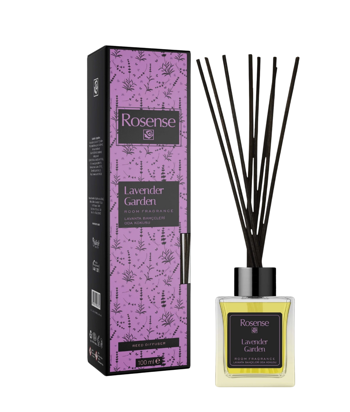 معطر أعواد Rosense للمنزل - الورد واللافندر - لافندر - صورة 1