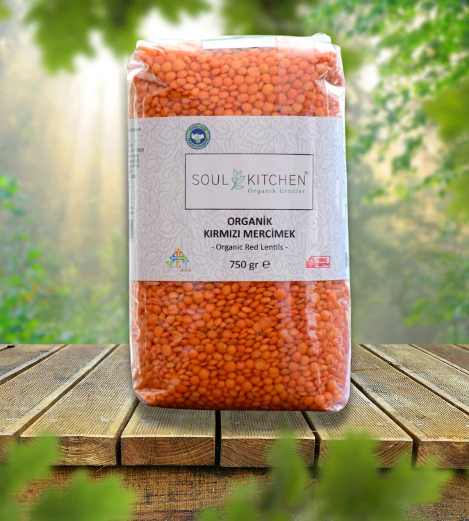 عبوة عدس أحمر عضوي 750 غ من Soul Kitchen