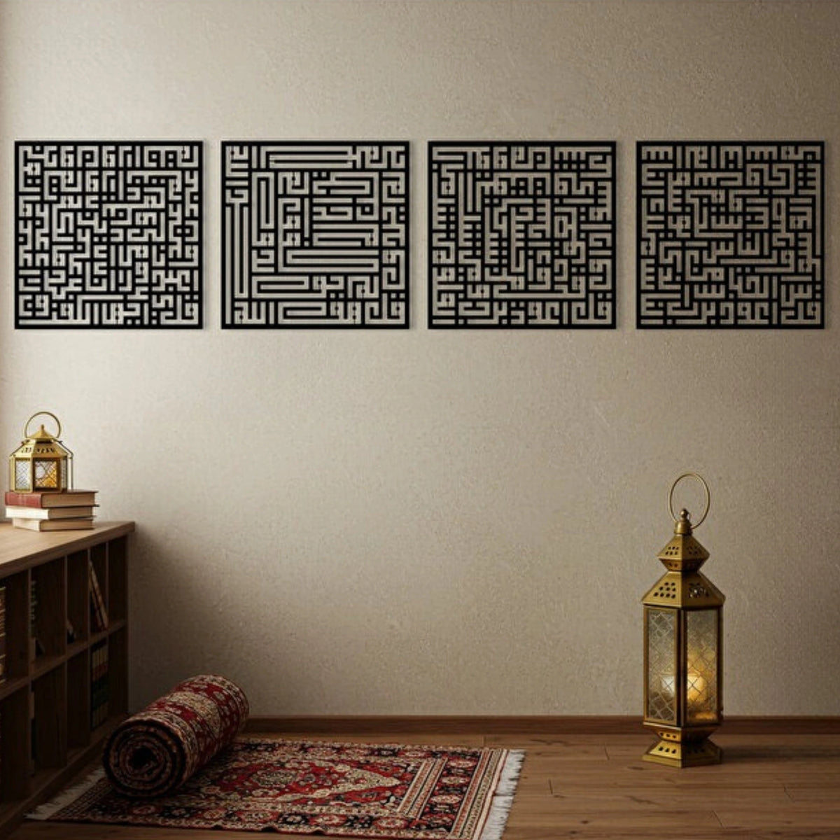 لوحات جدارية خشبية بخط عربي قرآني - تصاميم ومقاسات متنوعة - التصميم 9