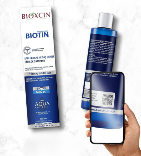 Bioxcin Biotin Shampoo 300 ml for all hair types and for sensitive hair