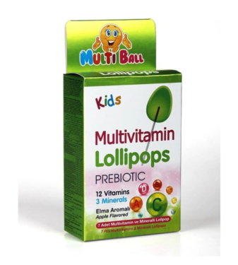 Children's multivitamin + prebiotic lollipop