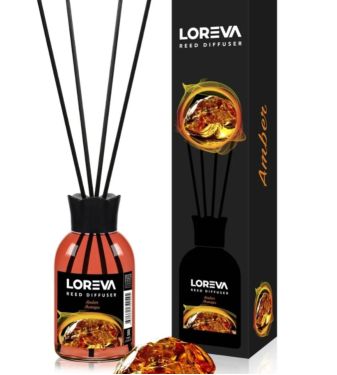 LOREVA - Air Freshener with Amber Scent Sticks - 110 ml