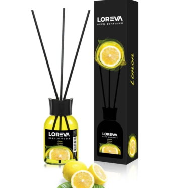 LOREVA - Air Freshener with Lemon Scent Sticks - 55 ml