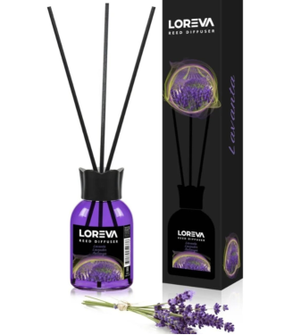 LOREVA - Air Freshener with Lavender Scent Sticks - 55 ml