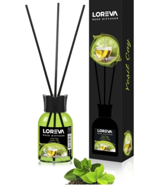 LOREVA - Air Freshener with Green tea Scent Sticks - 55 ml