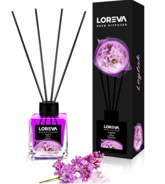 LOREVA - Air Freshener with Lilac Scent Sticks - 100 ml
