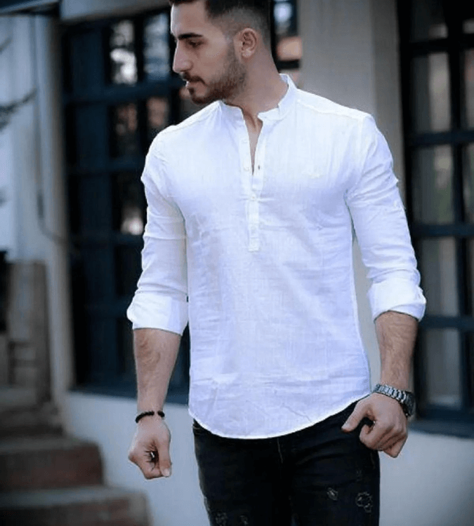 Men's long sleeve button down shirt
