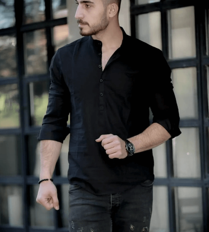 Men's long sleeve button down shirt