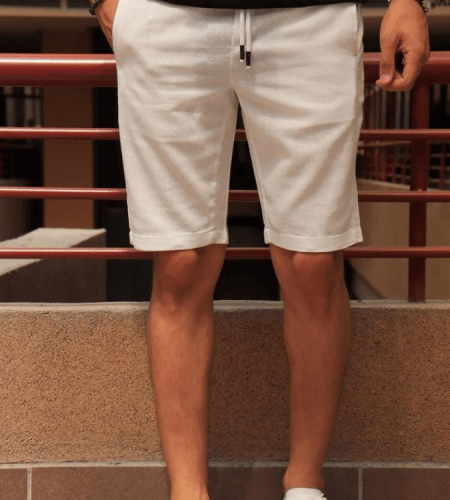 Men's Cotton and Linen shorts with Pockets from Inpool