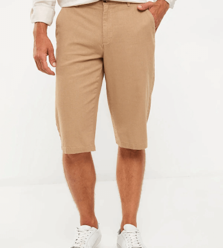 Men's Wide Linen Shorts with Side Pockets -  LCWAIKIKI