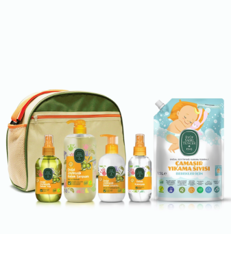 5-Piece Natural Olive Oil Baby Care Set with Gift Bag