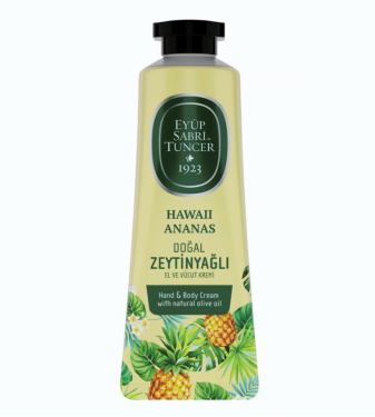 Hand and body cream with natural olive oil and pineapple 50 ml - EYÜP SABRI TUNCER