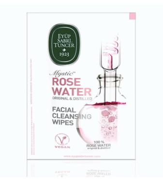 Face cleansing wipes with rose water, 30 wipes (large size) -  EYÜP SABRİ