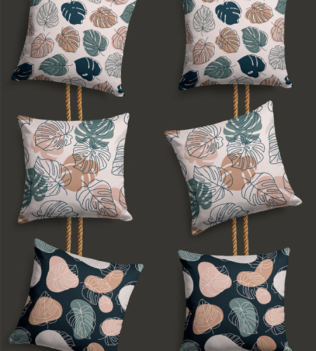 6-Piece Double-Sided Printed Throw cushion Cover
