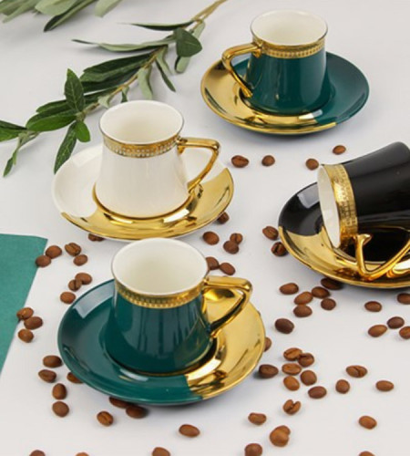 Luxurious Turkish coffee cup set for 6 people
