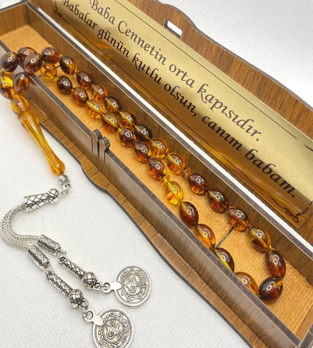 Father's Day Gift Amber Rosary