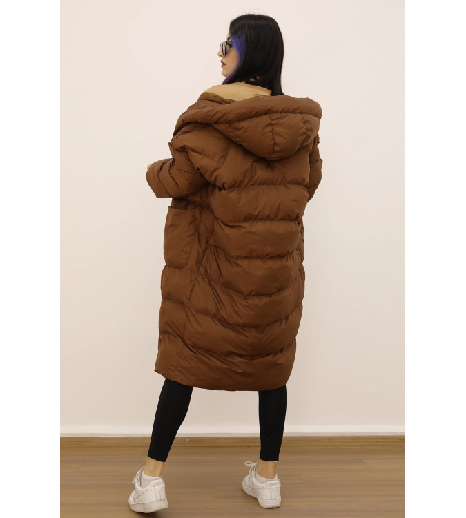Women's long puffer coat