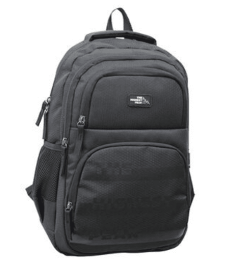 Black backpack three-piece set