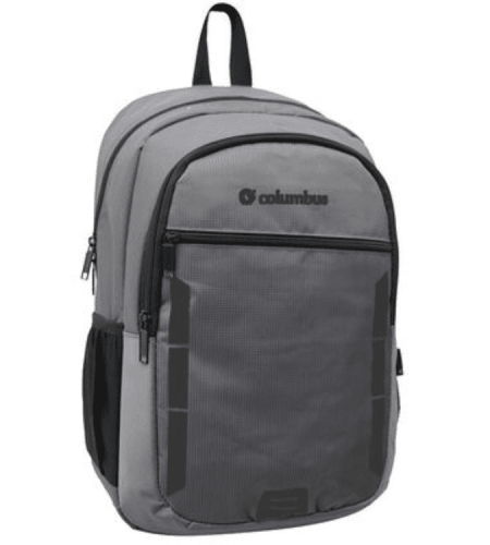 Columbus Nova 3 Zip Backpack Gray