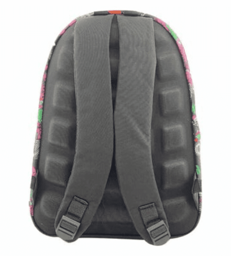Two-Zip Printed Red Light Monster Car Backpack
