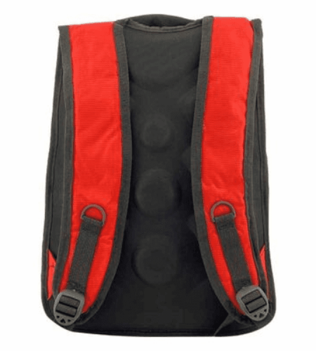 Red 4 zip backpack